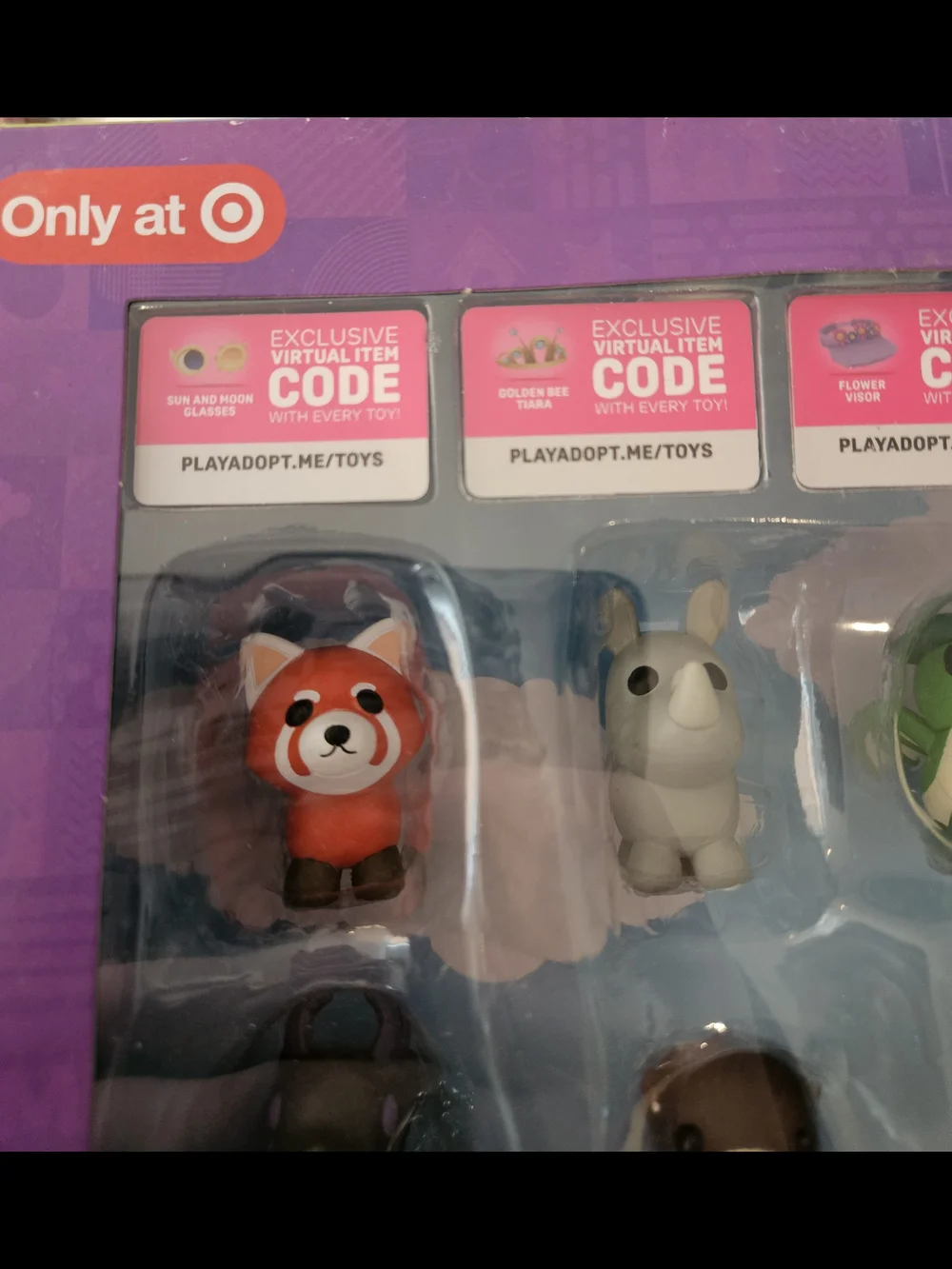 Adopt Me! Pets Multipack 12pc Figurine Set w/ Codes Otter Red Panda Rhino Wyvern